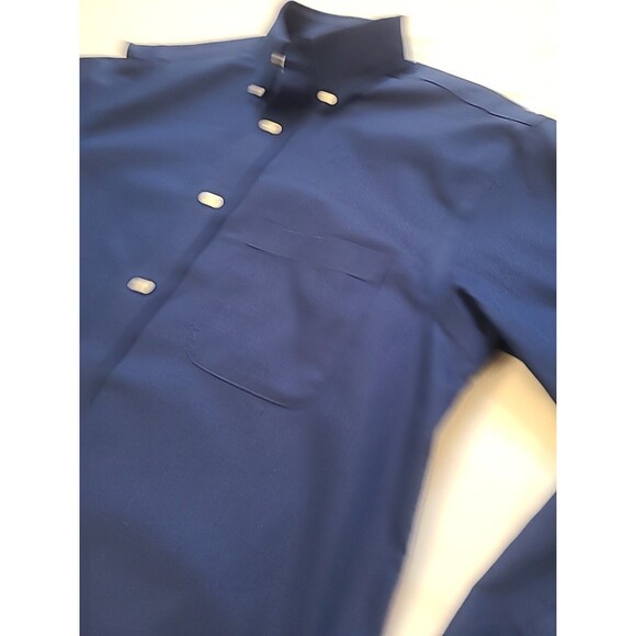 Gold Label Roundtree & Yorke Mens Blue Shirt Size Sm Long Sleeve Dress Casual - Picture 3 of 6